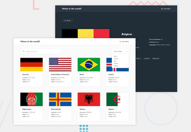 REST Countries API with color theme switcher