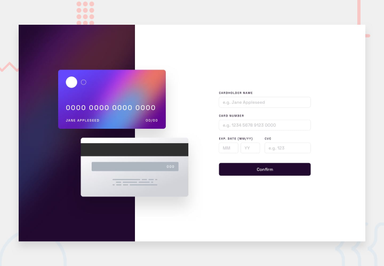 Interactive card details form