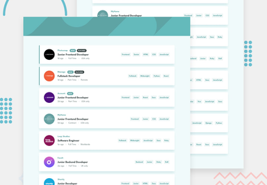 Job listings with filtering