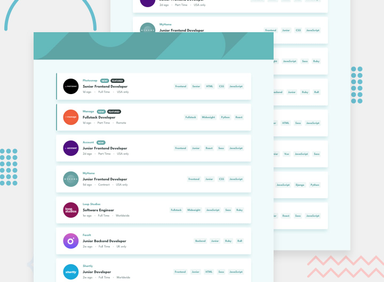 Job listings with filtering